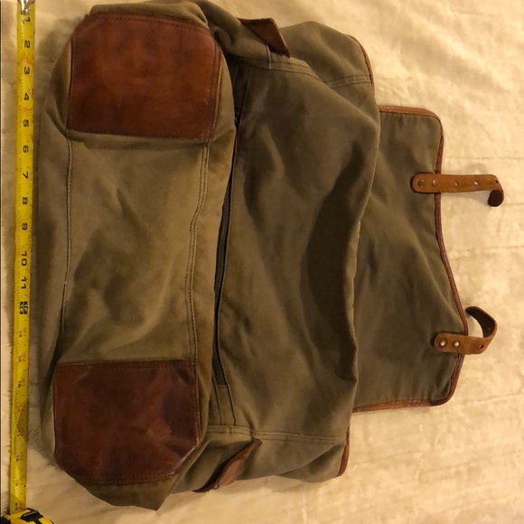 J Crew messenger canvas bag w leather details - Picture 11 of 14